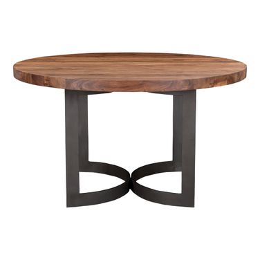 Bent Round 54 Inch Smoked Dining Table