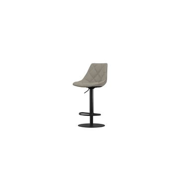 Bentayga Bar Stool Hydraulic Black Powder Coated Steel Base In Buff Beige