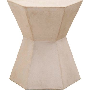 District Bento Accent Table In Ivory Concrete