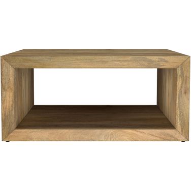 Benton Square Solid Mango Wood Coffee Table In Natural