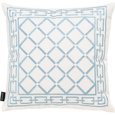 Bentra Pillow in Blue and White