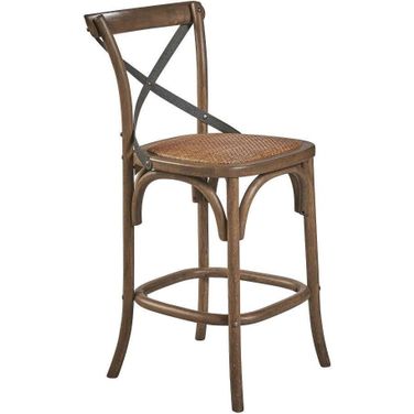 Bentwood Counter Stool w/ Metal Back
