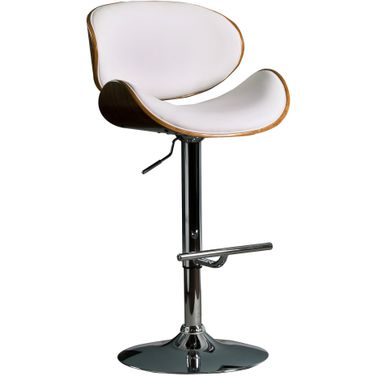 Bentwood Lift Adjustable Height Bar Stool In White