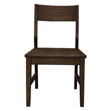 Berkeley Slatback Chair Set of 2 with Wood Seat In Coffee