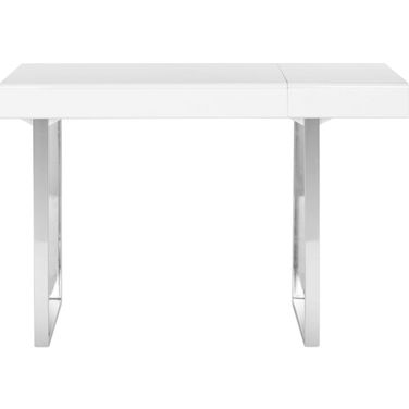 Berkley White and Chrome Desk
