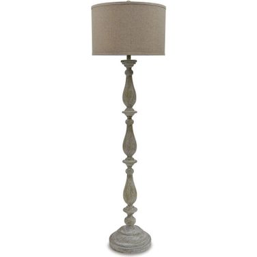 Bernadate Whitewash Poly Floor Lamp