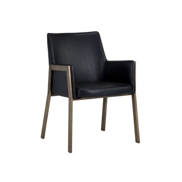 Bernadette Dining Armchair In Bravo Black