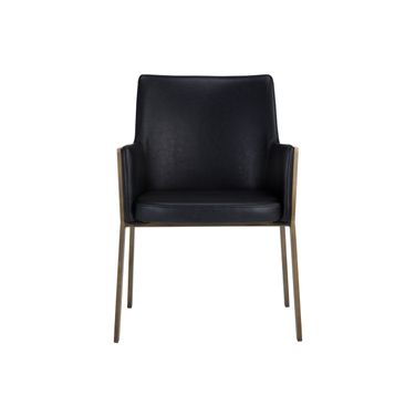 Bernadette Dining Armchair In Bravo Black