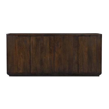 Bernard 4-Door Sideboard In Barista Brown On Solid Acacia Wood