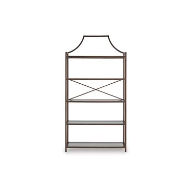 Bernonly 72 Inch Bookcase In Antique Bronze