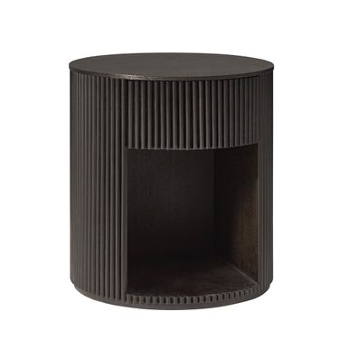 Bert Round End Table In Charcoal