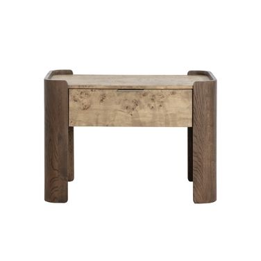 Beryl Nightstand In Natural and Chocolate