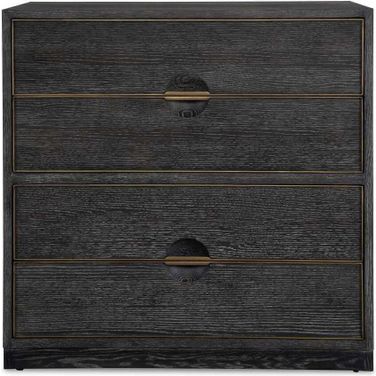 Besos 4 Drawer Chest In Brass and Black