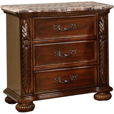 Bessy Traditional Cherry Wood Nightstand