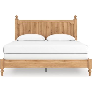 Bestmere King Panel Bed In Warm Brown