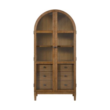 Beth Display Cabinet In Brown Oak