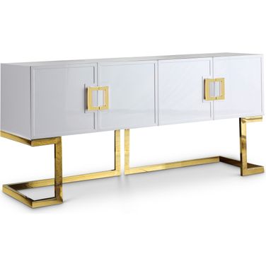 Beth Sideboard/Buffet In White and Gold