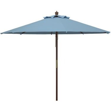 Bethany 9Ft Wooden Umbrella in Baby Blue