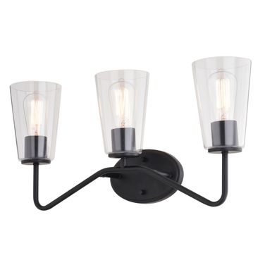 Beverly 3 Light Vanity In Matte Black
