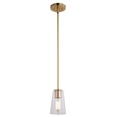 Beverly 4.5 Inch 1 Light Mini Pendant In Muted Brass