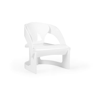 Beverly Grove Acrylic Chair In White and Cream