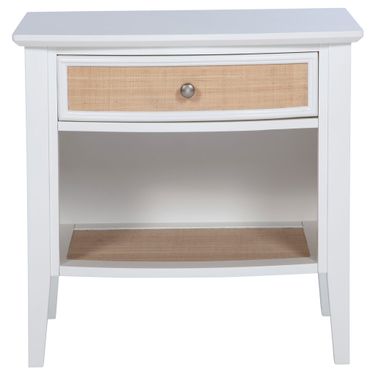 Bexhill 1-Drawer Nightstand Bedside Table In White