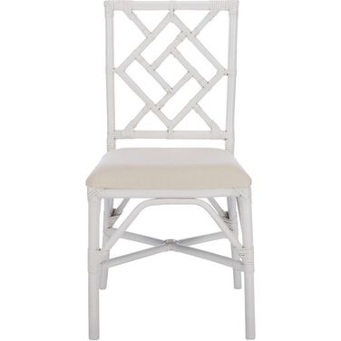 Bhumi Accent Chair with Cushion Set of 2 in White