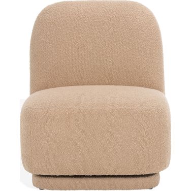 Bianka Boucle Swivel Chair In Oatmeal