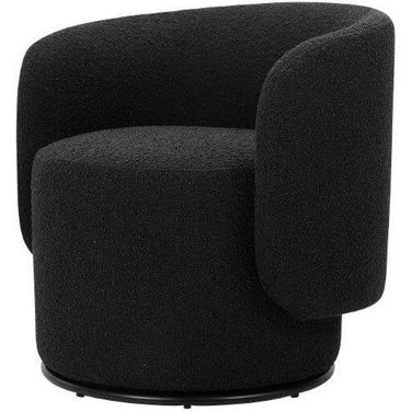 Biarritz Licorice Boucle Swivel Lounge Chair