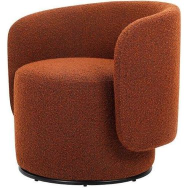 Biarritz Rust Boucle Swivel Lounge Chair
