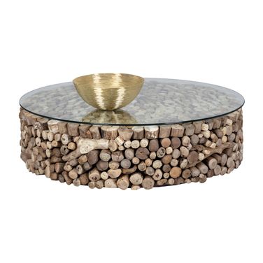 Bickford Coffee Table In Clear and Brown