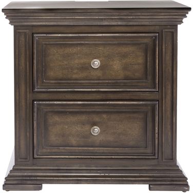 Big Valley 2 Drawer Night Stand With Charging Station