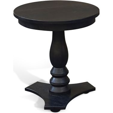 Bijou Round Accent Table In Black