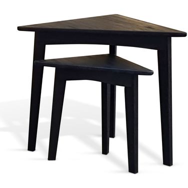 Bijou Triangular Nesting Table In Black