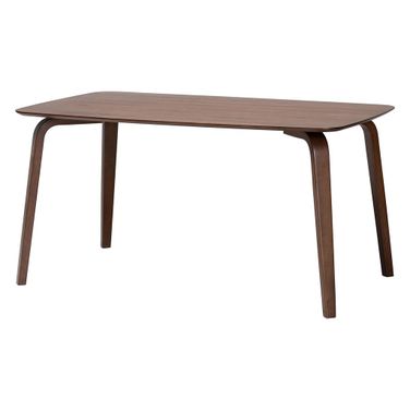 Billie Wood Dining Table In Walnut Brown