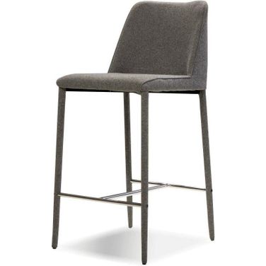 Billings Dark Gray Fabric With Metal Frame Counter Stool
