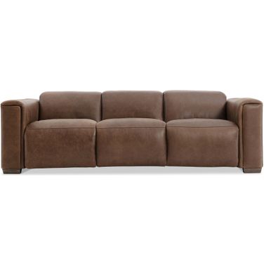 Billings Leather Power Motion Sofa In Brown