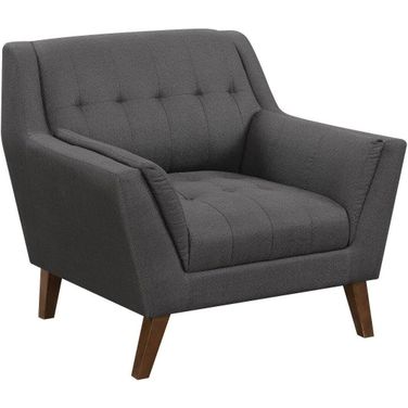 Binetti Accent Chair In Charcoal Pebble