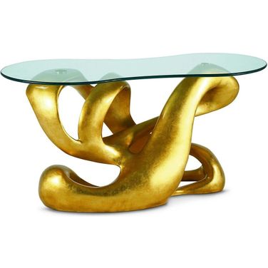 Biomorphic Console Table In Gold