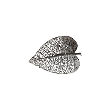 Birch Leaf Metal Extra Small Wall Art In Silver