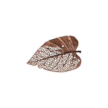 Birch Leaf Metal Small Wall Art In Copper