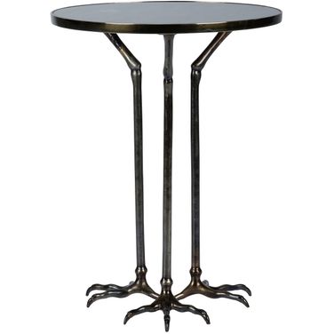 Bird Foot Side Table In Gold and Green