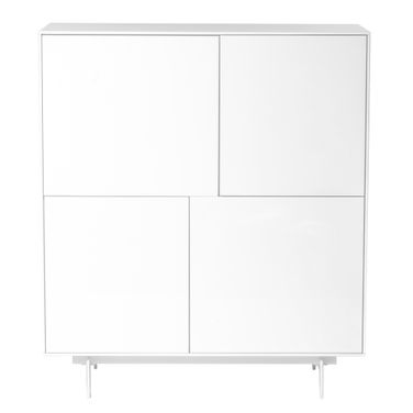 Birmingham 43 Inch Cabinet In High Gloss White