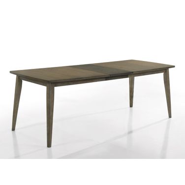 Bistro 88 Inch Rectangle Dining Table with Extension Leaf In Vintage Walnut