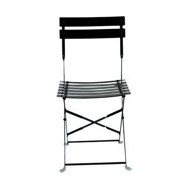 Bistro Folding Outdoor Chair Set of 2 In Black