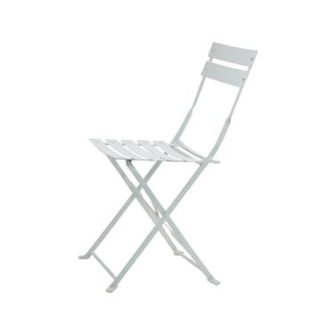 Bistro Folding Outdoor Chair Set of 2 In White