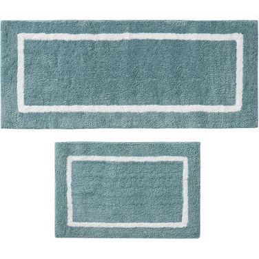 Bittman Polyester Reversible Tufted Microfiber Rug In Aqua MP72-5668
