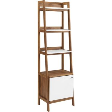 Bixby 21 Inch Bookshelf In Walnut White