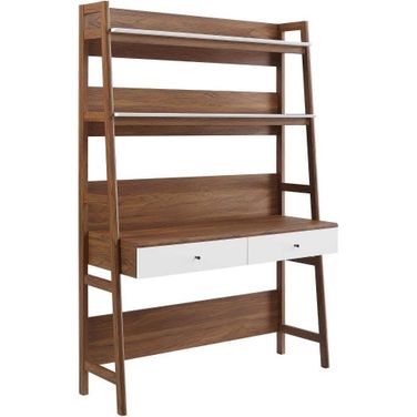 Bixby Office Desk In Walnut White