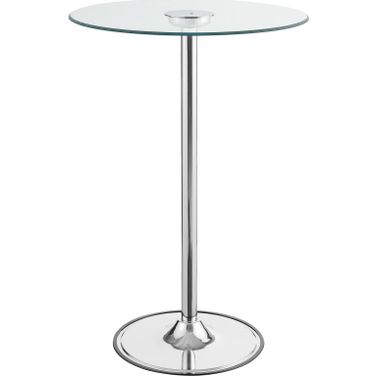 Thea LED Bar Table Chrome and Clear